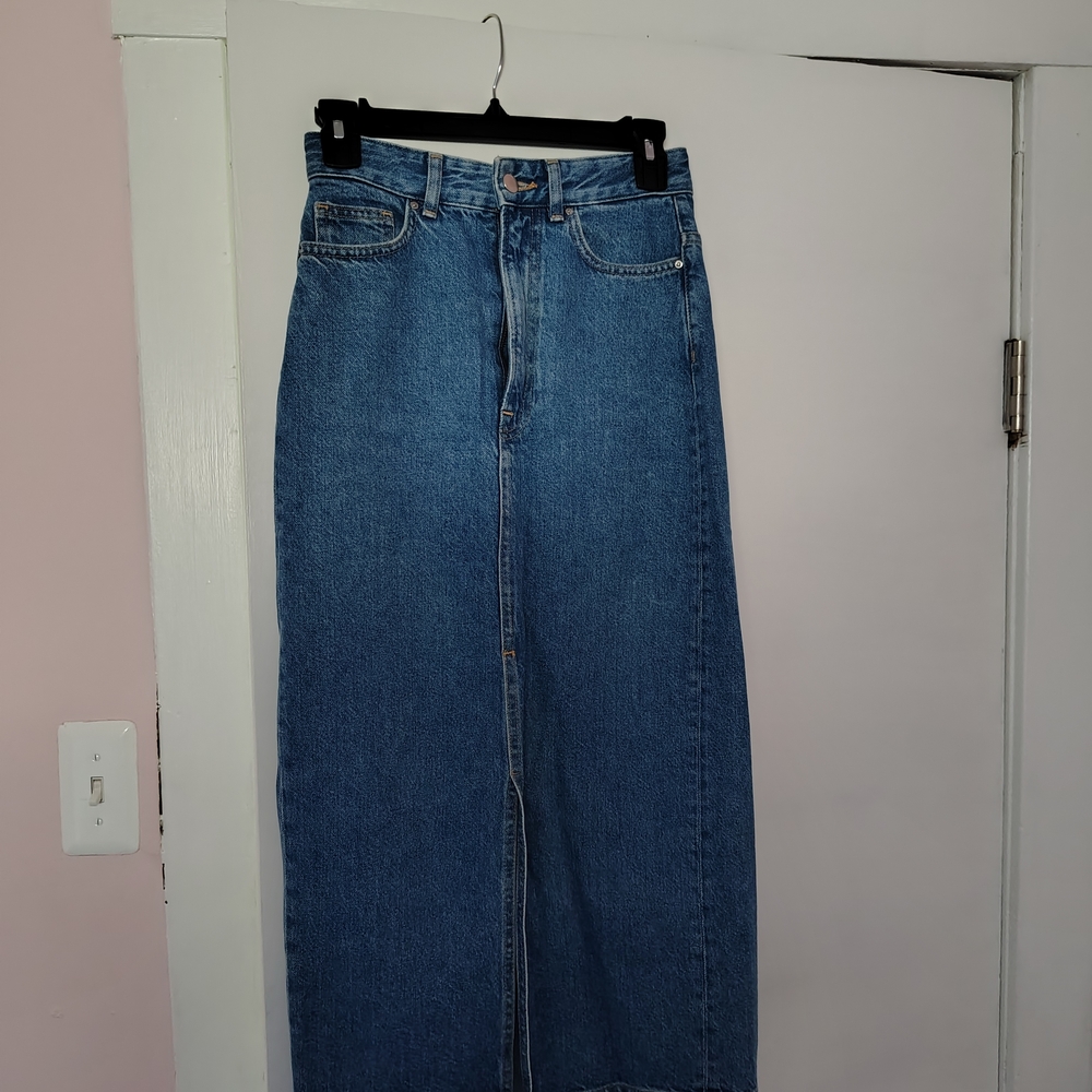 Classic Blue Denim Skirt